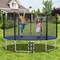 Trampoline Safety Enclosure Net Replacement with Zipper and Buckles 6.6-Foot-High Durable PE Net